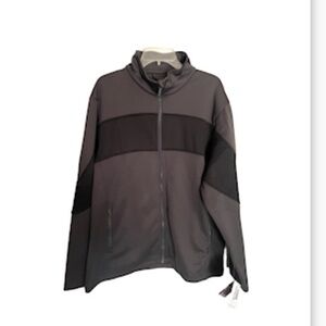 TOTES Gray and black zip up lightweight jacket size XL